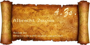 Albrecht Zsuzsa névjegykártya